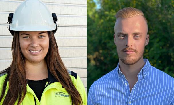 Linnea Nilsson, energisystemingenjör och Hannes Olsson, maskiningenjör.